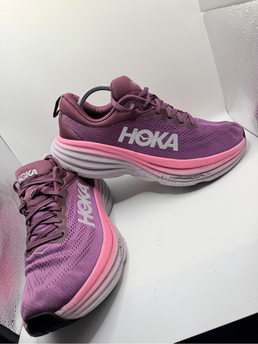 Hoka Women's Plum and Pink Cushion Running Shoes